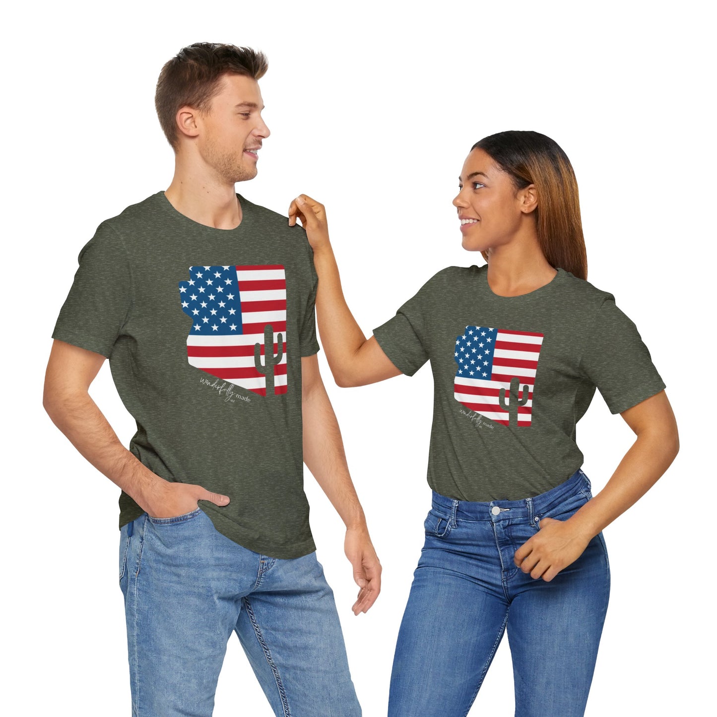 Crew Neck AZ US Flag