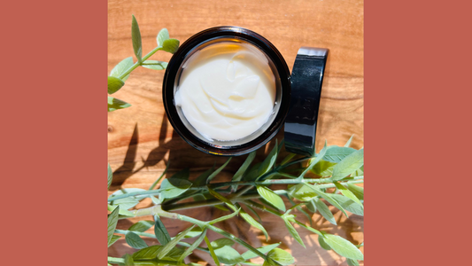 Open jar of tallow whip.