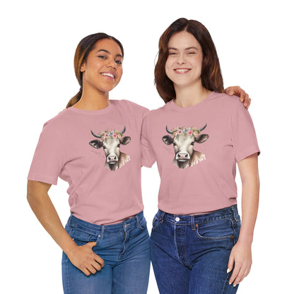 Crew Neck Beautiful Cow