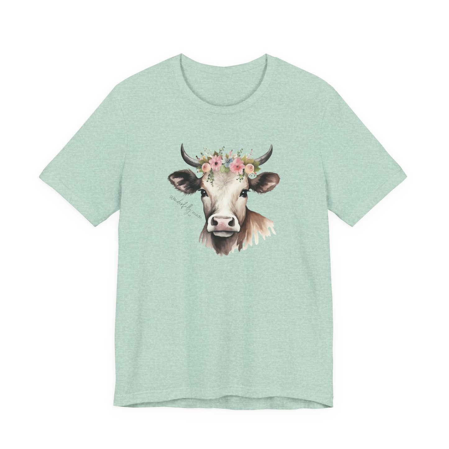 Crew Neck Beautiful Cow