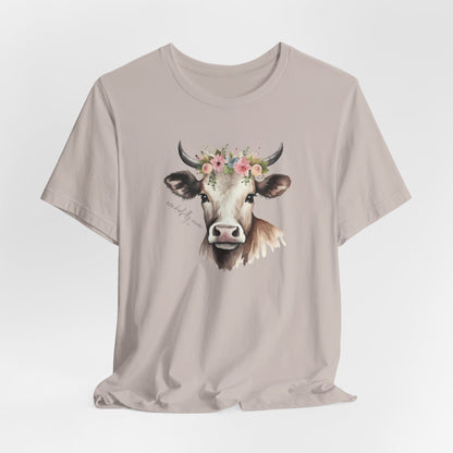 Crew Neck Beautiful Cow