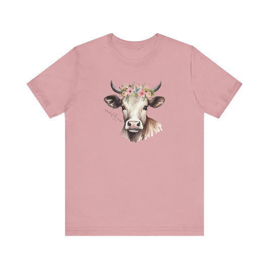 Crew Neck Beautiful Cow