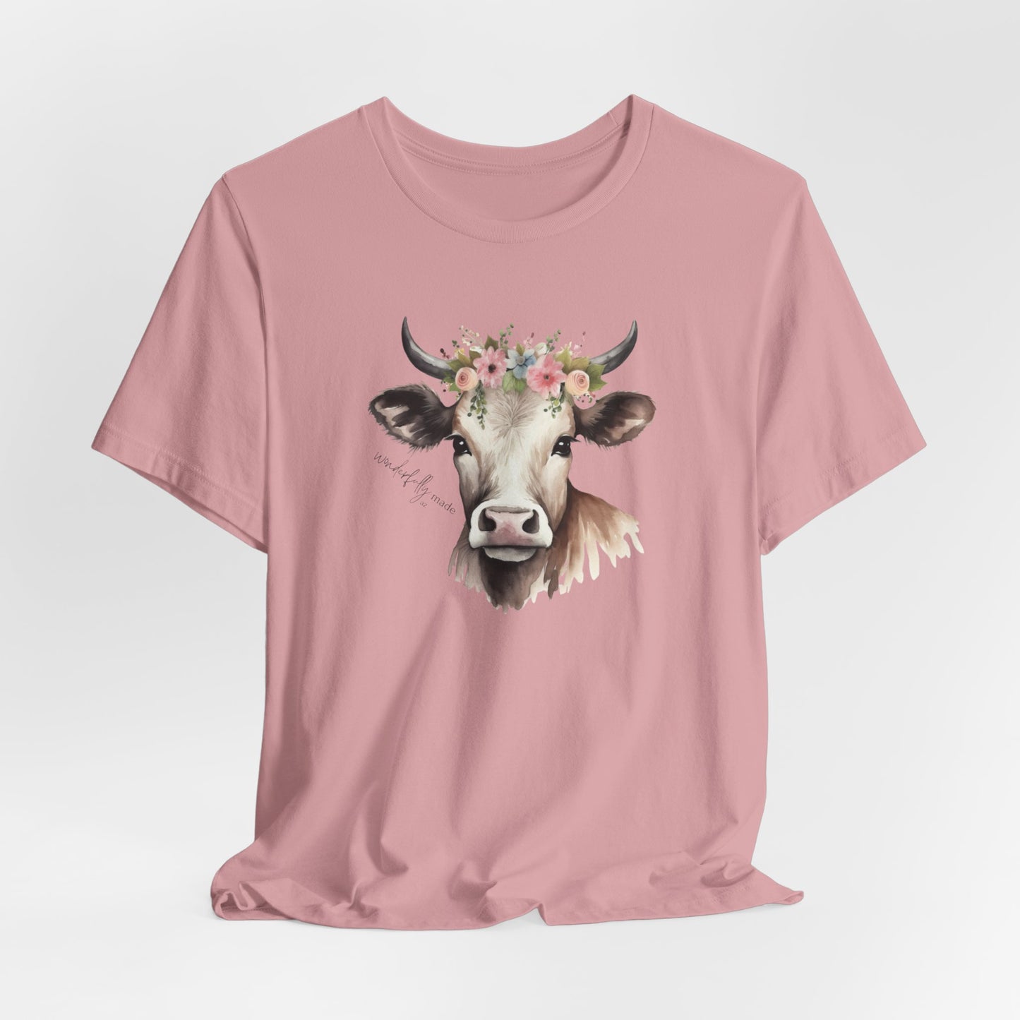 Crew Neck Beautiful Cow