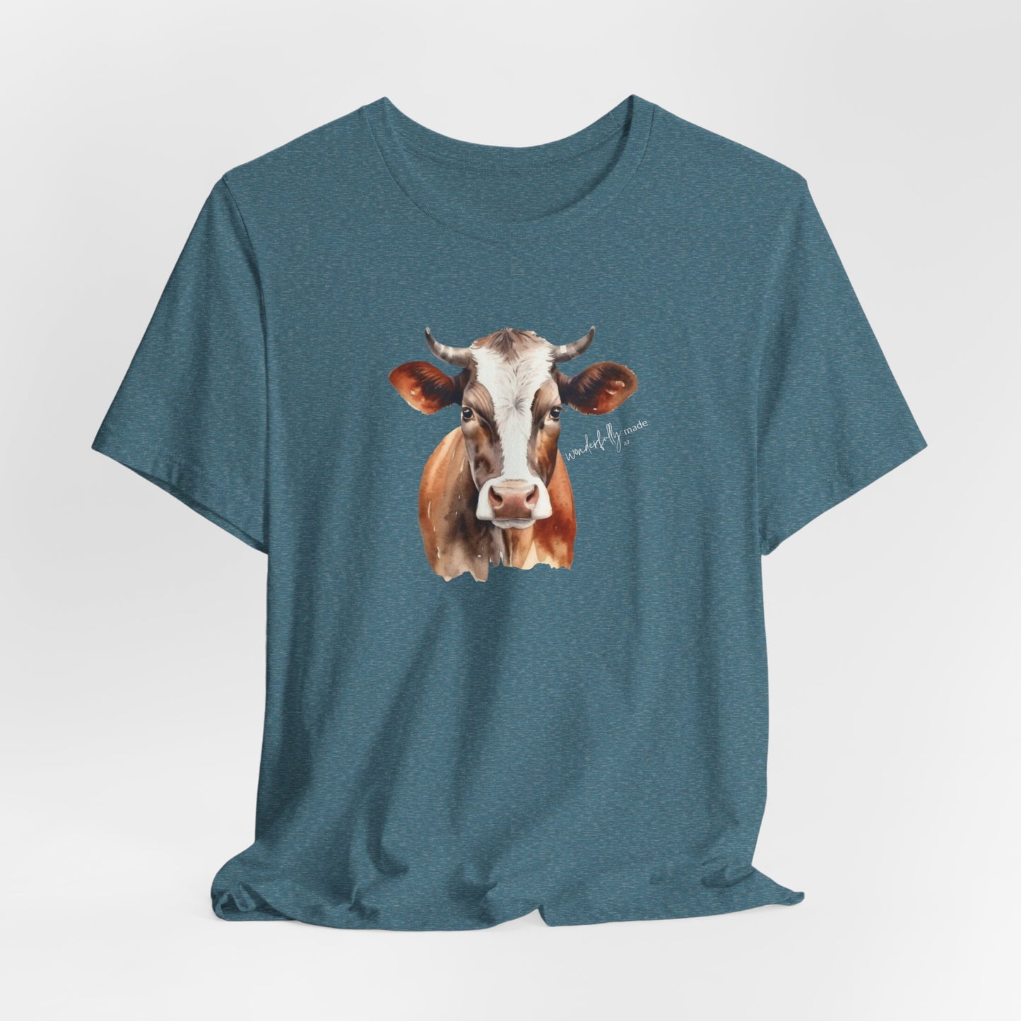 Crew Neck Handsome Cow