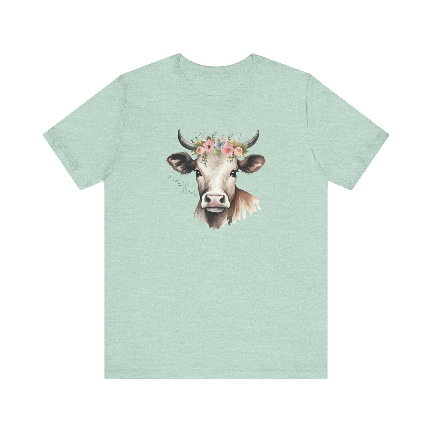 Crew Neck Beautiful Cow