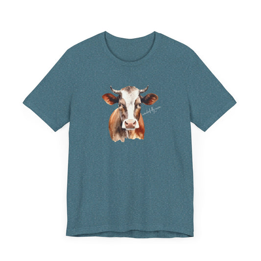 Crew Neck Handsome Cow