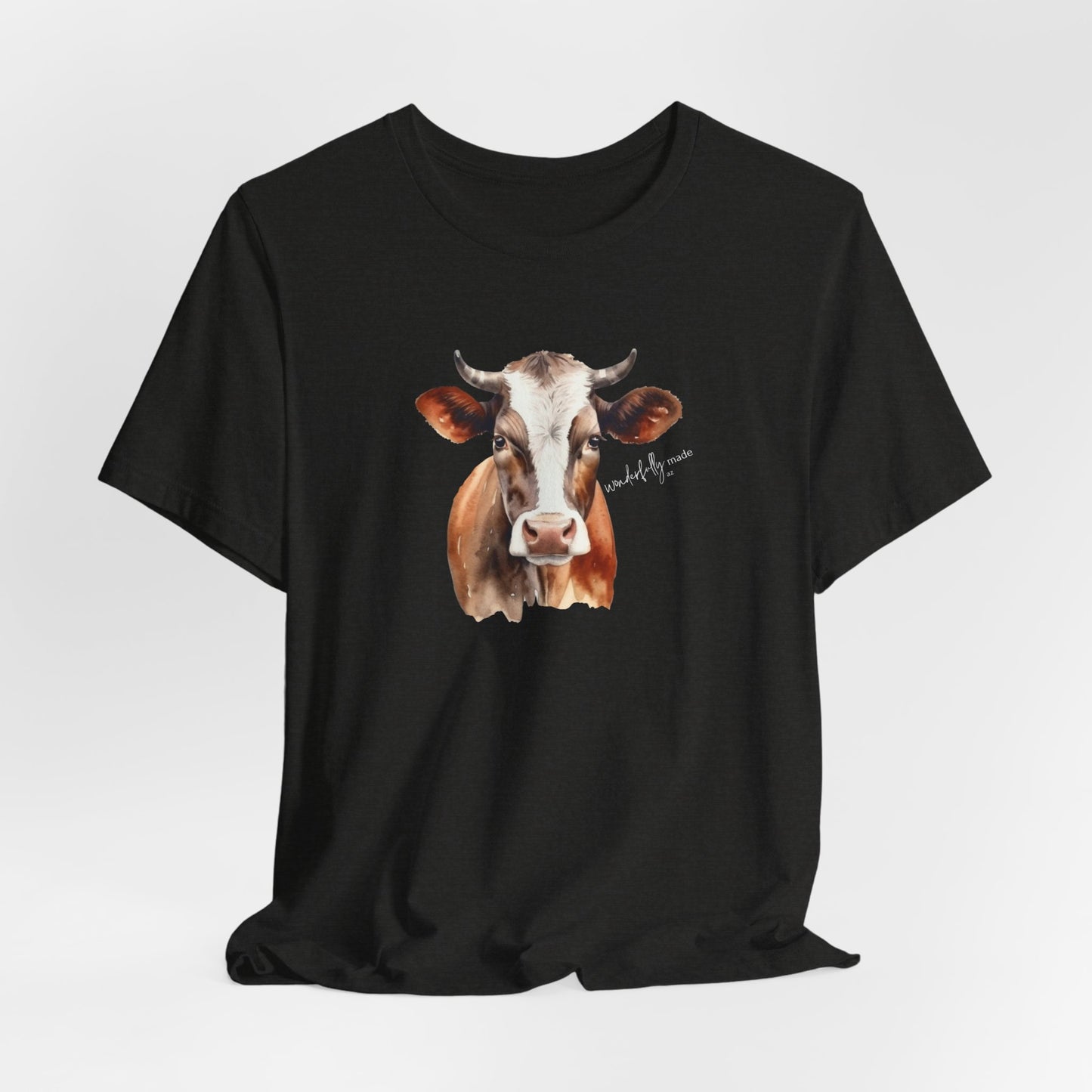 Crew Neck Handsome Cow