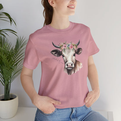 Crew Neck Beautiful Cow