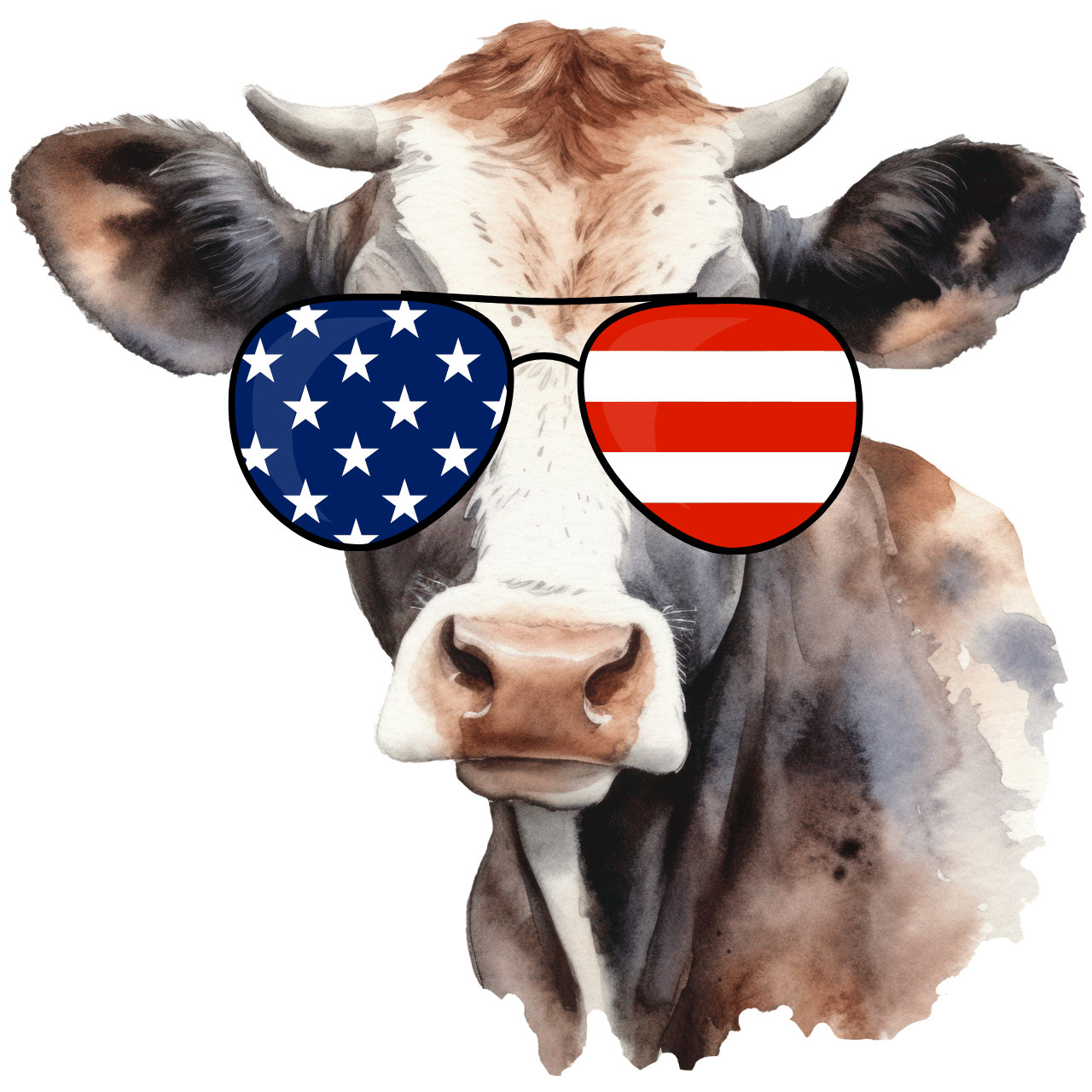 Tallow Sunny Cow with USA sunglasses on